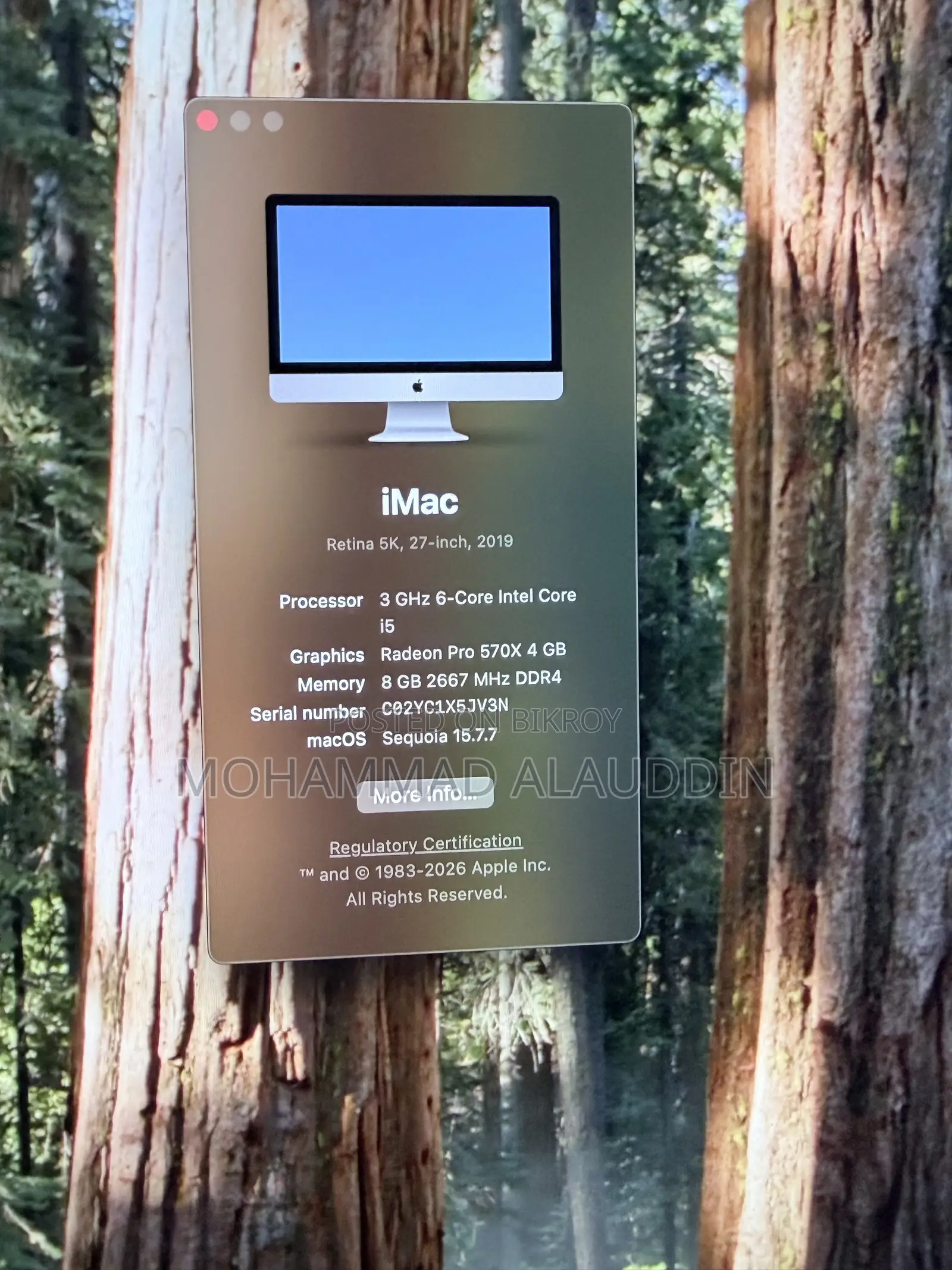 Desktop Computer Apple iMac Pro 8GB Intel Core i5 HDD 1TB