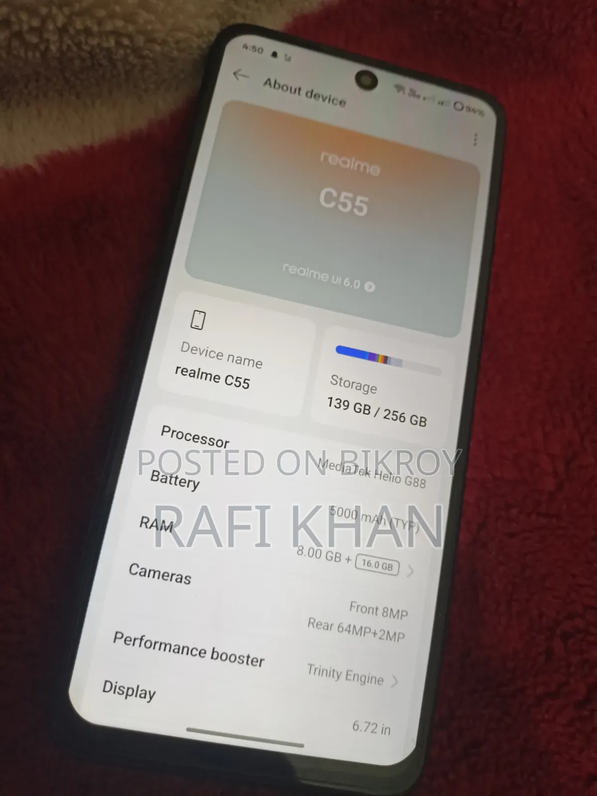 Realme C55 256 GB Black