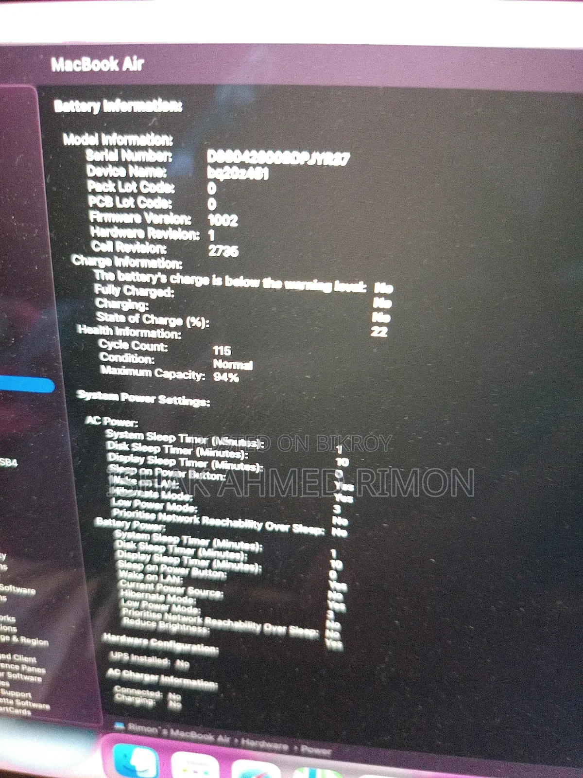 Laptop Apple MacBook Air 2020 M1 8GB Apple M1 Max SSHD (Hybrid) 256GB