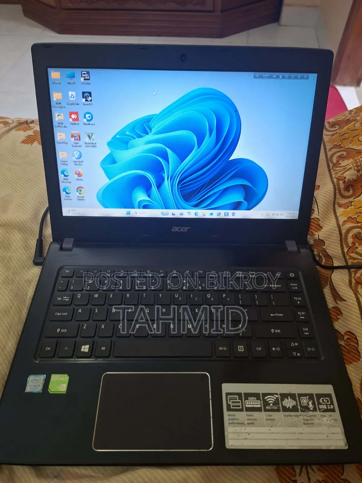 Acer Laptop 8GB Intel Core i5 HDD+SSD 500GB