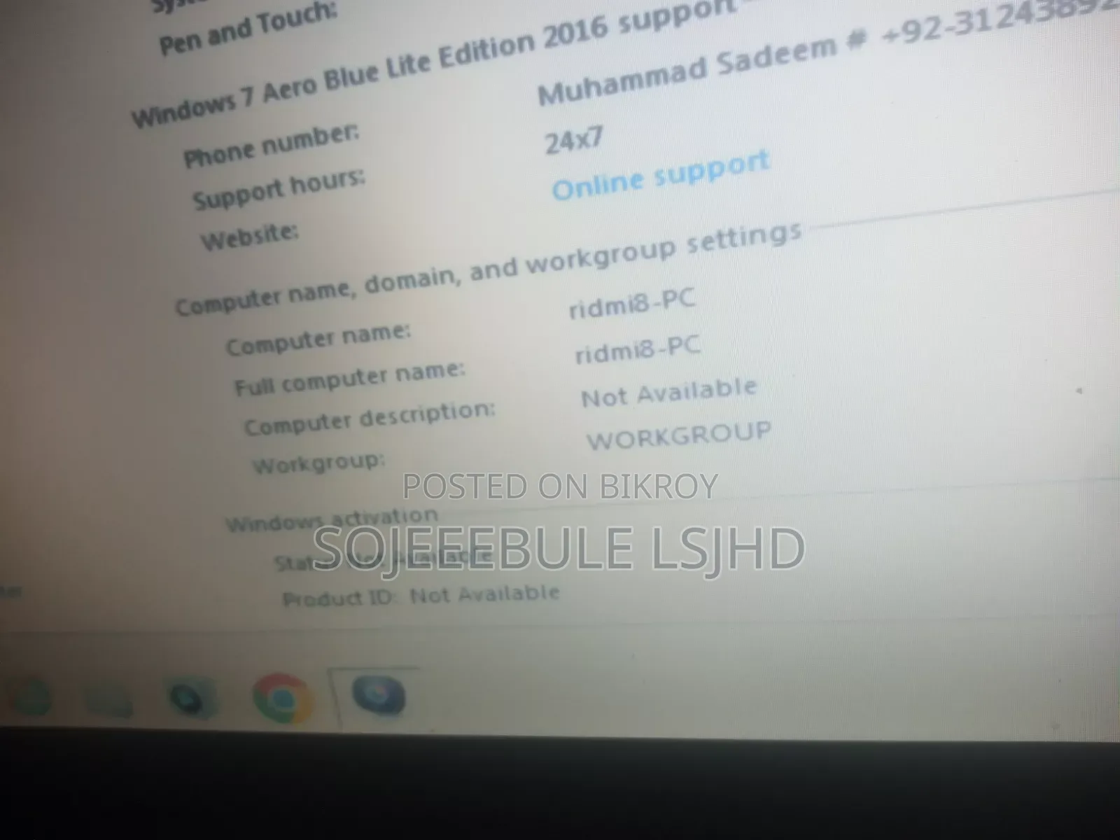Toshiba Laptop 3GB Intel Celeron HDD 256GB