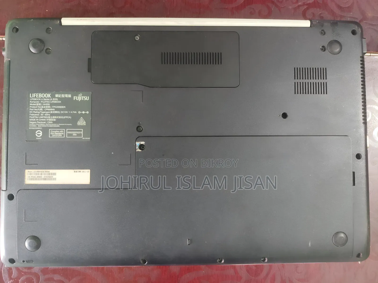 Laptop Fujitsu Lifebook AH552 4GB Intel Core i5 SSD 256GB