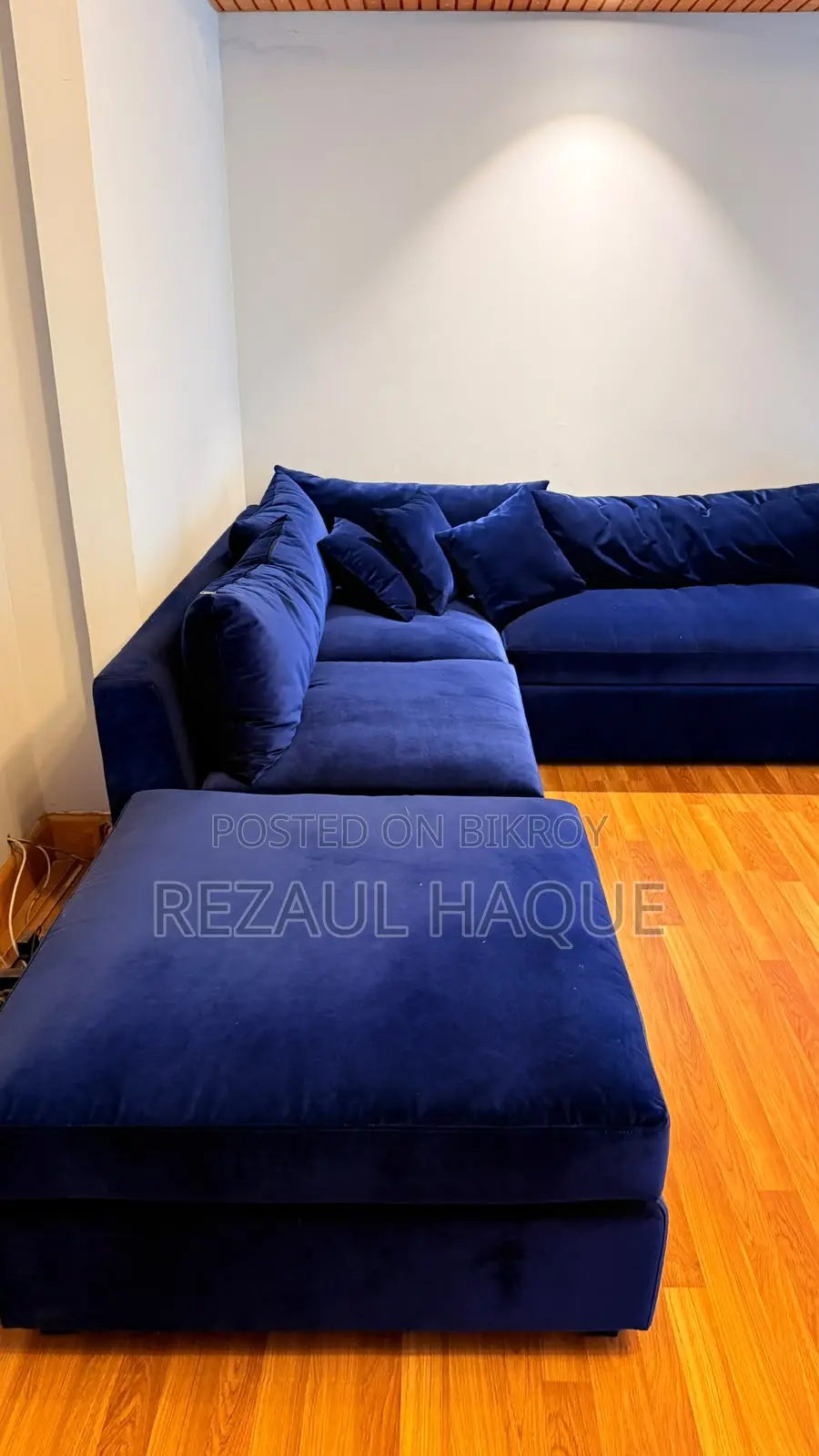 L-Shape Sofa (With Ottoman) - Shegun Wood