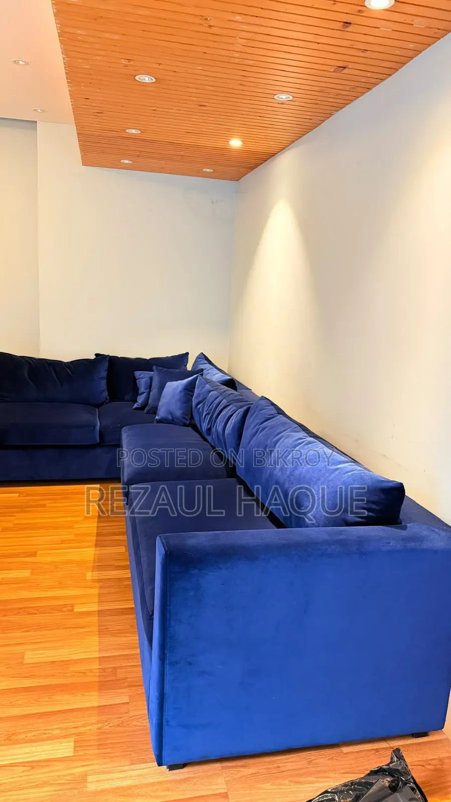 L-Shape Sofa (With Ottoman) - Shegun Wood