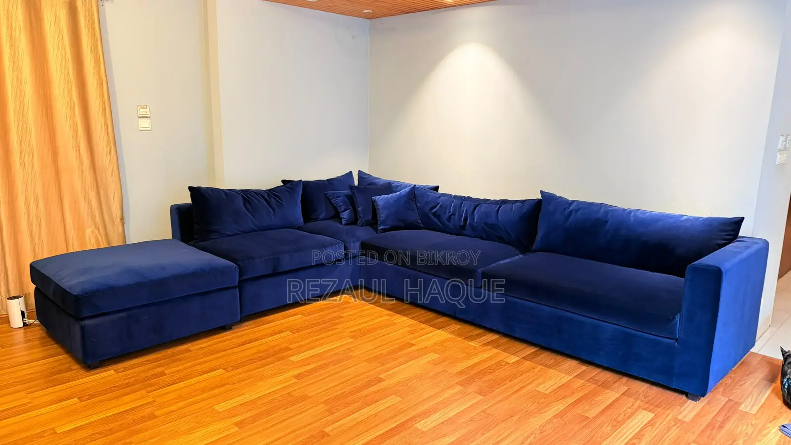 L-Shape Sofa (With Ottoman) - Shegun Wood