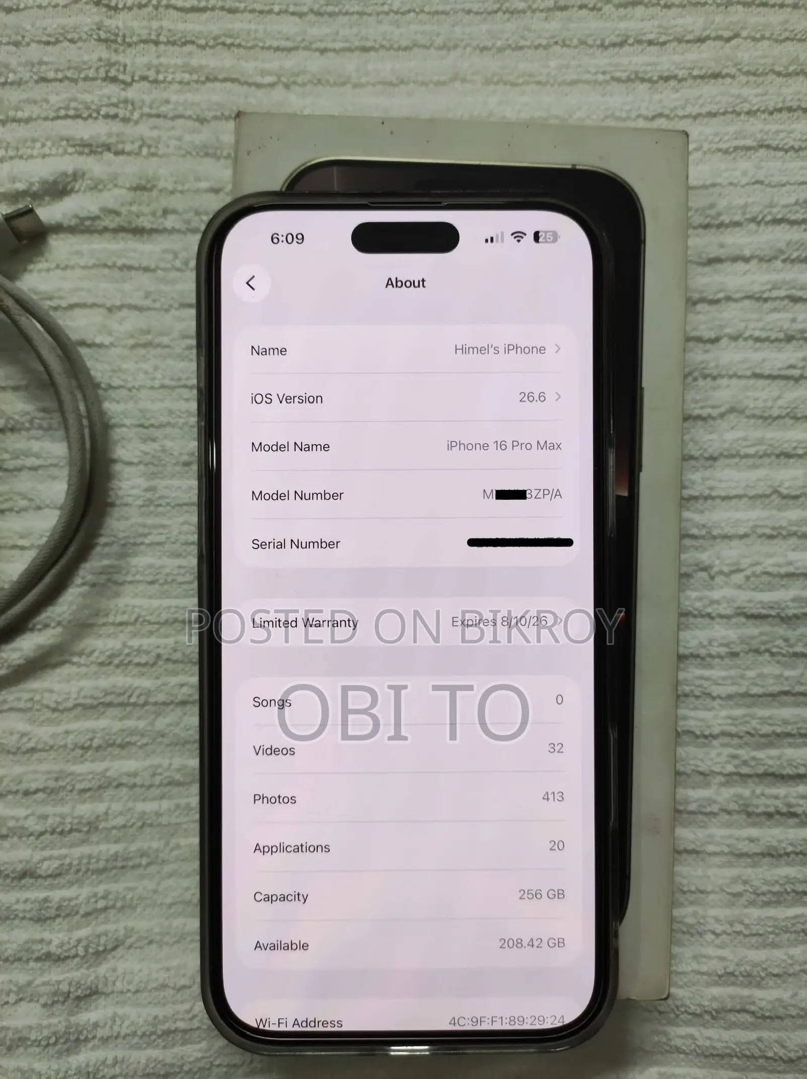 Apple iPhone 16 Pro Max 256 GB Rose Gold