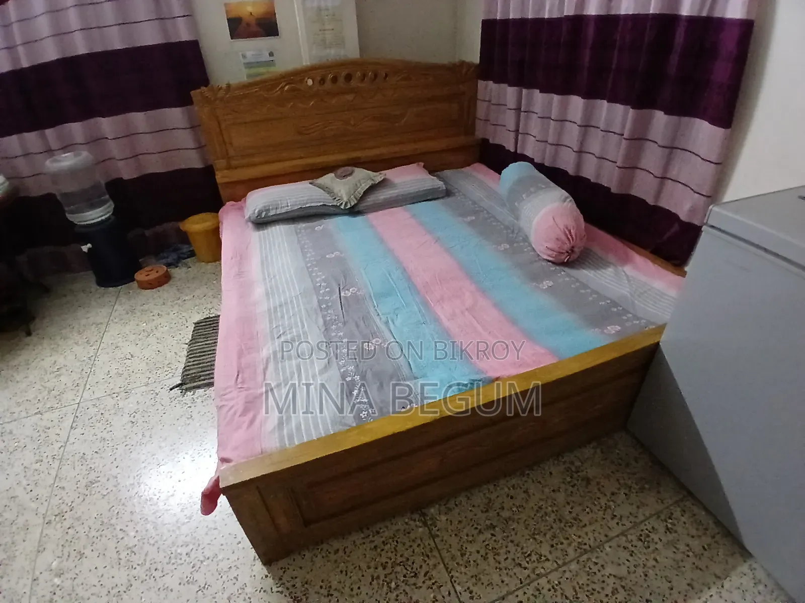 অরজিনাল যশোর সেগুন কাঠের কিং সাইজ ৬/৭ ফিট বেড