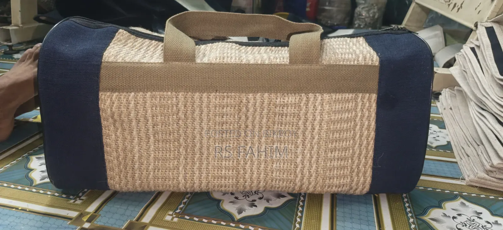 Jute Cotton Travel Bag