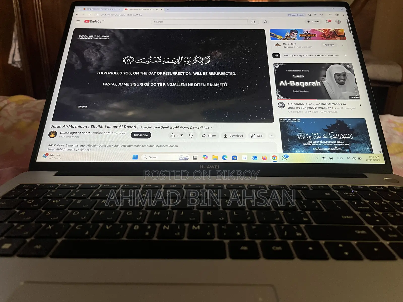 Laptop Huawei 8GB Intel Core i5 Hard Disk Drive plus Solid State Drive 512GB