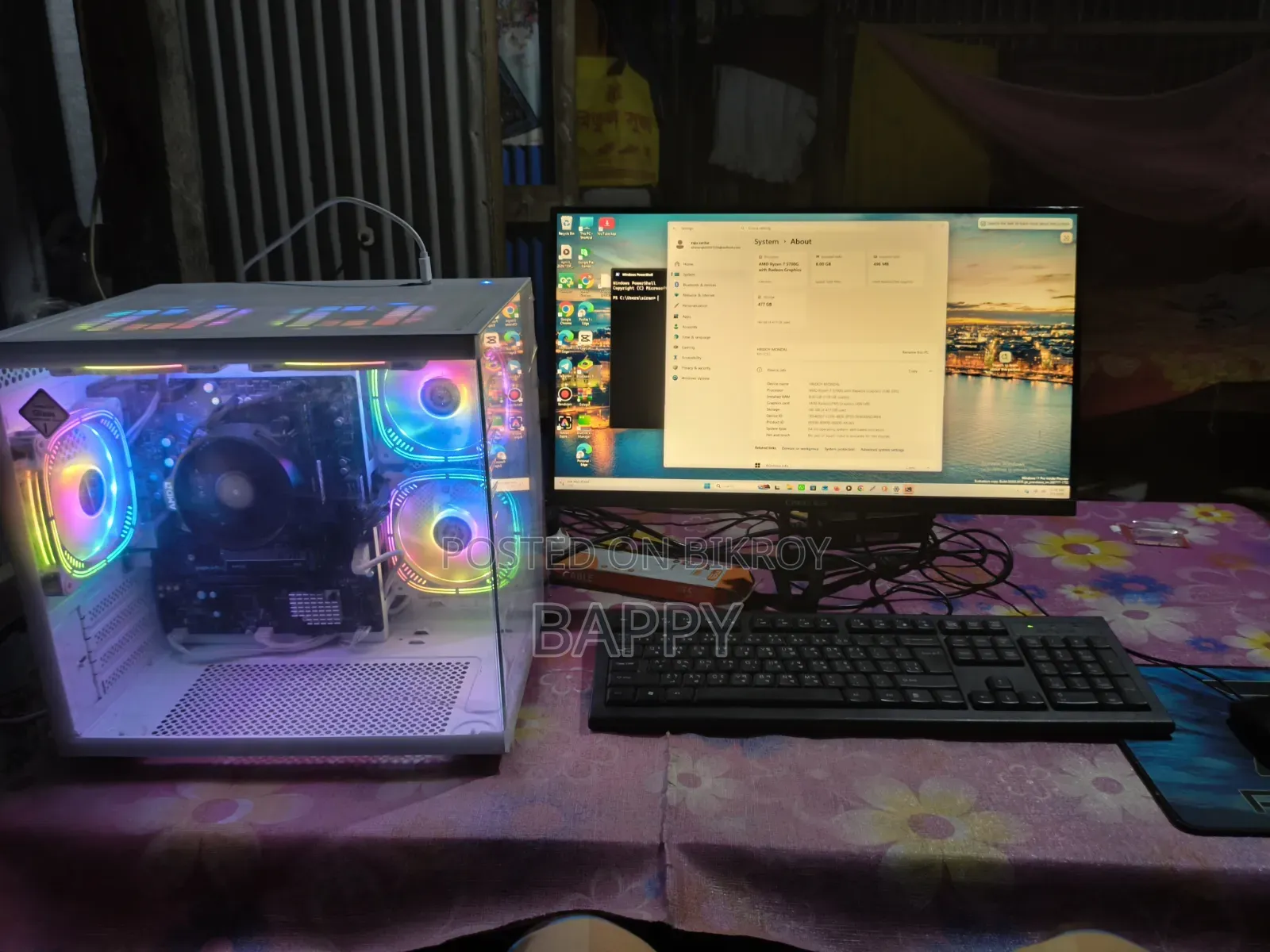 Desktop Computer 8GB AMD Ryzen 7 SSD 512GB