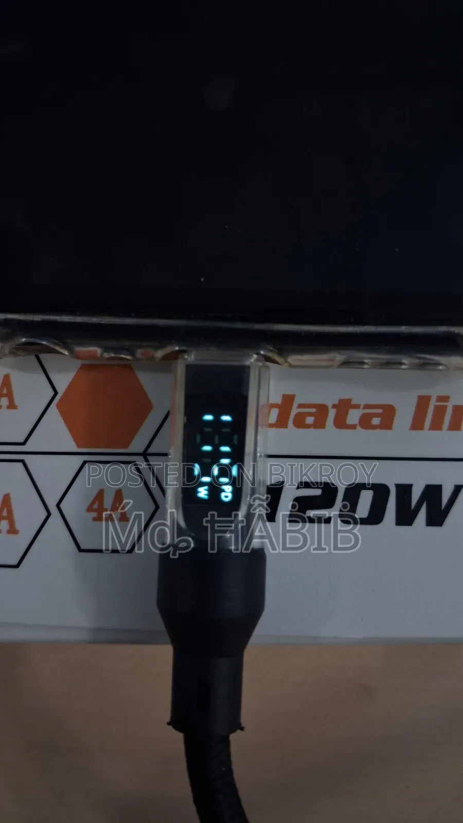 USB to Type-C charger cable available with support up to 120 watt