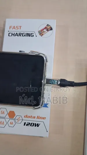 USB to Type-C charger cable available with support up to 120 watt