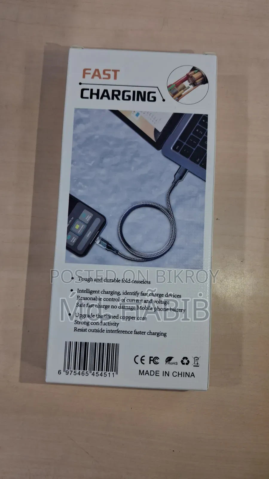 USB to Type-C charger cable available with support up to 120 watt