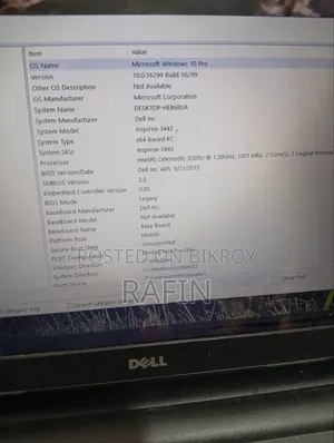 Laptop Dell Precision 5520 4GB Intel Celeron HDD+SSD 500GB