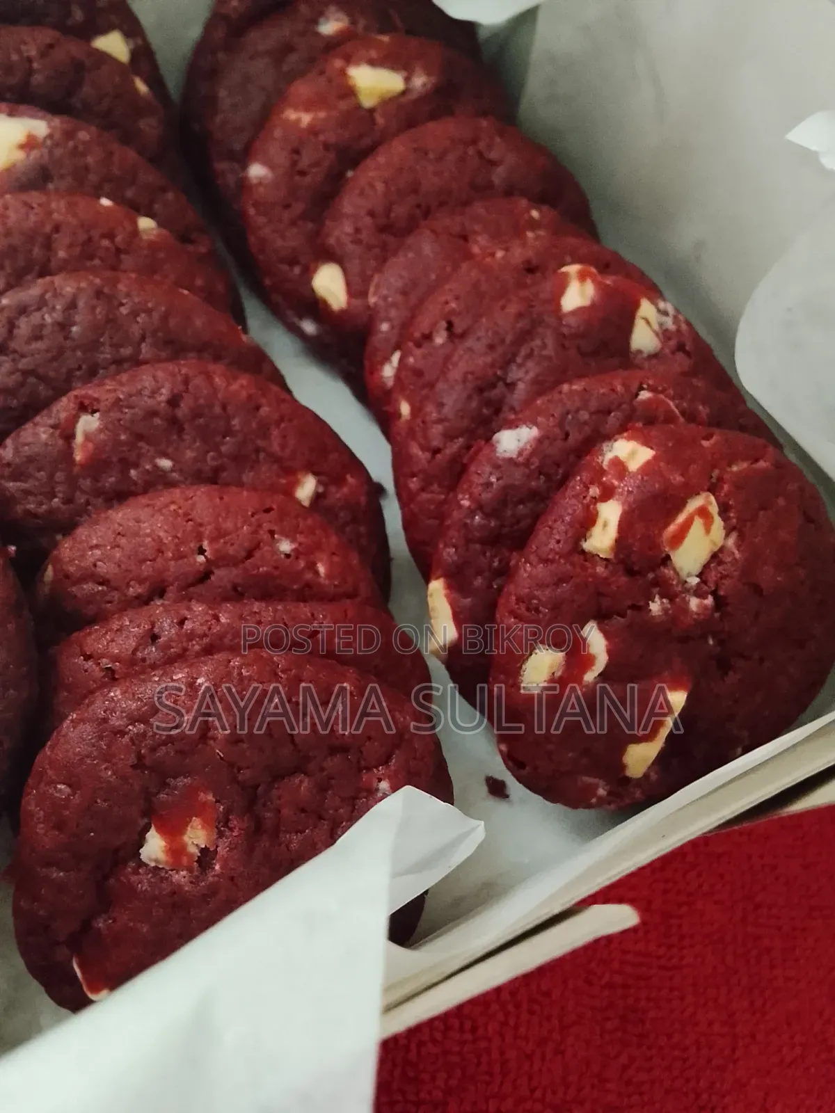 Home-Made Red Velvet Cookies