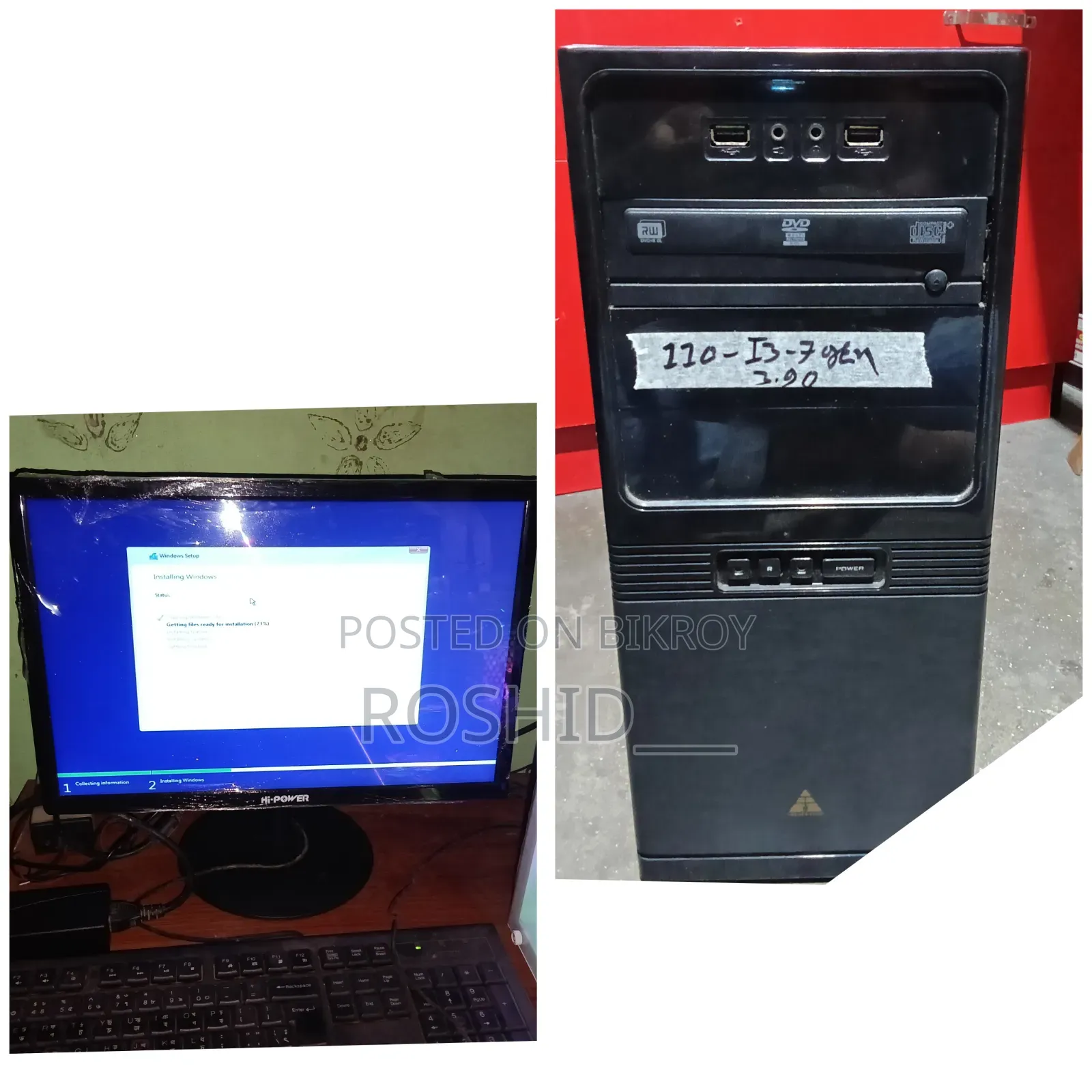 Desktop Computer Asus 8GB Intel Core i3 SSD 128GB