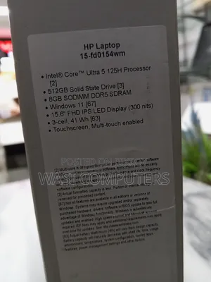 New Laptop HP 15 8GB Intel Core Ultra 5 SSD 512GB