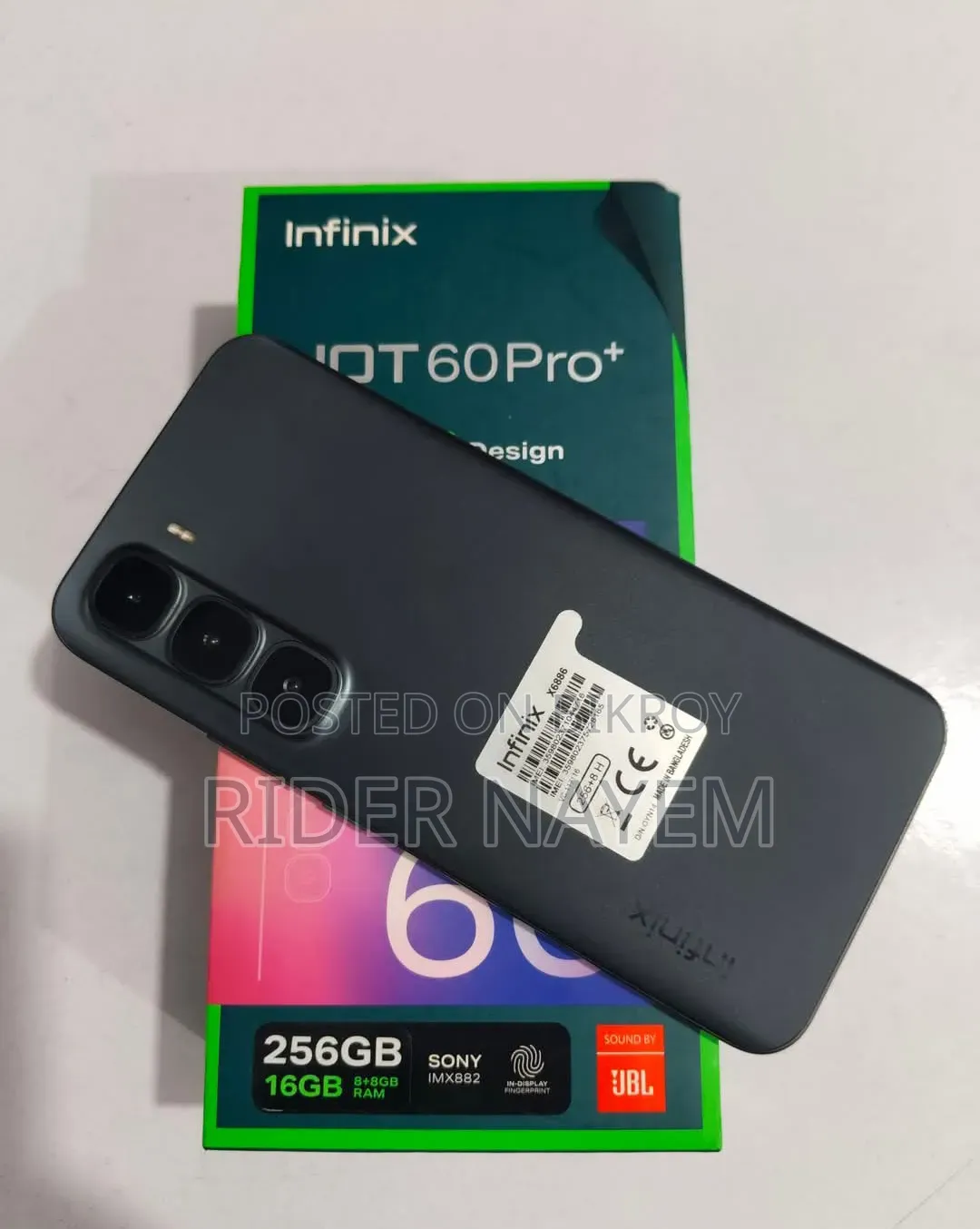 ইনফিনিক্স হট ৬০ প্রো+ ২৫৬ জিবি ব্ল্যাক