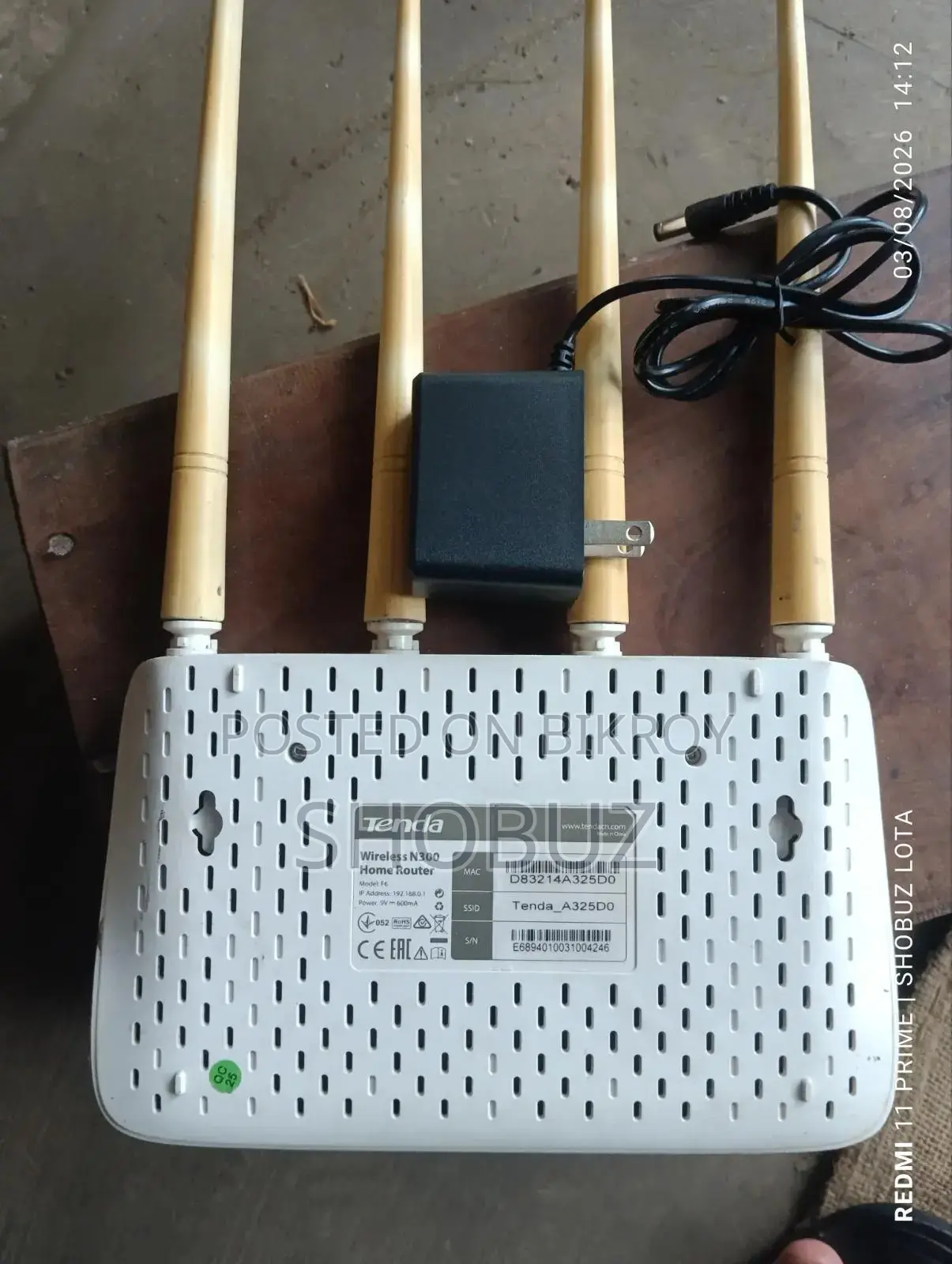 Tenda F6 Router Fresh