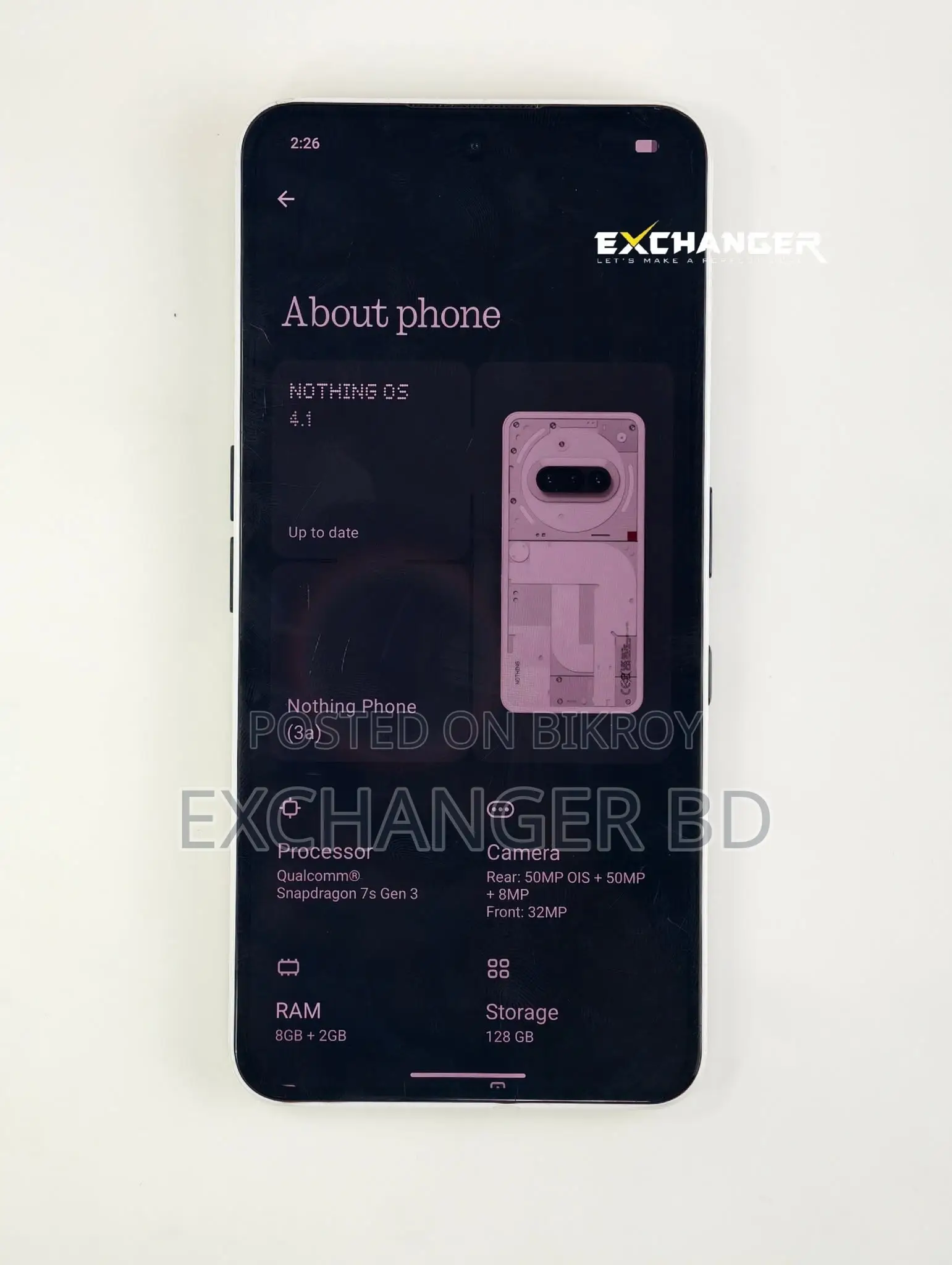 Nothing Phone 3a 128 GB White