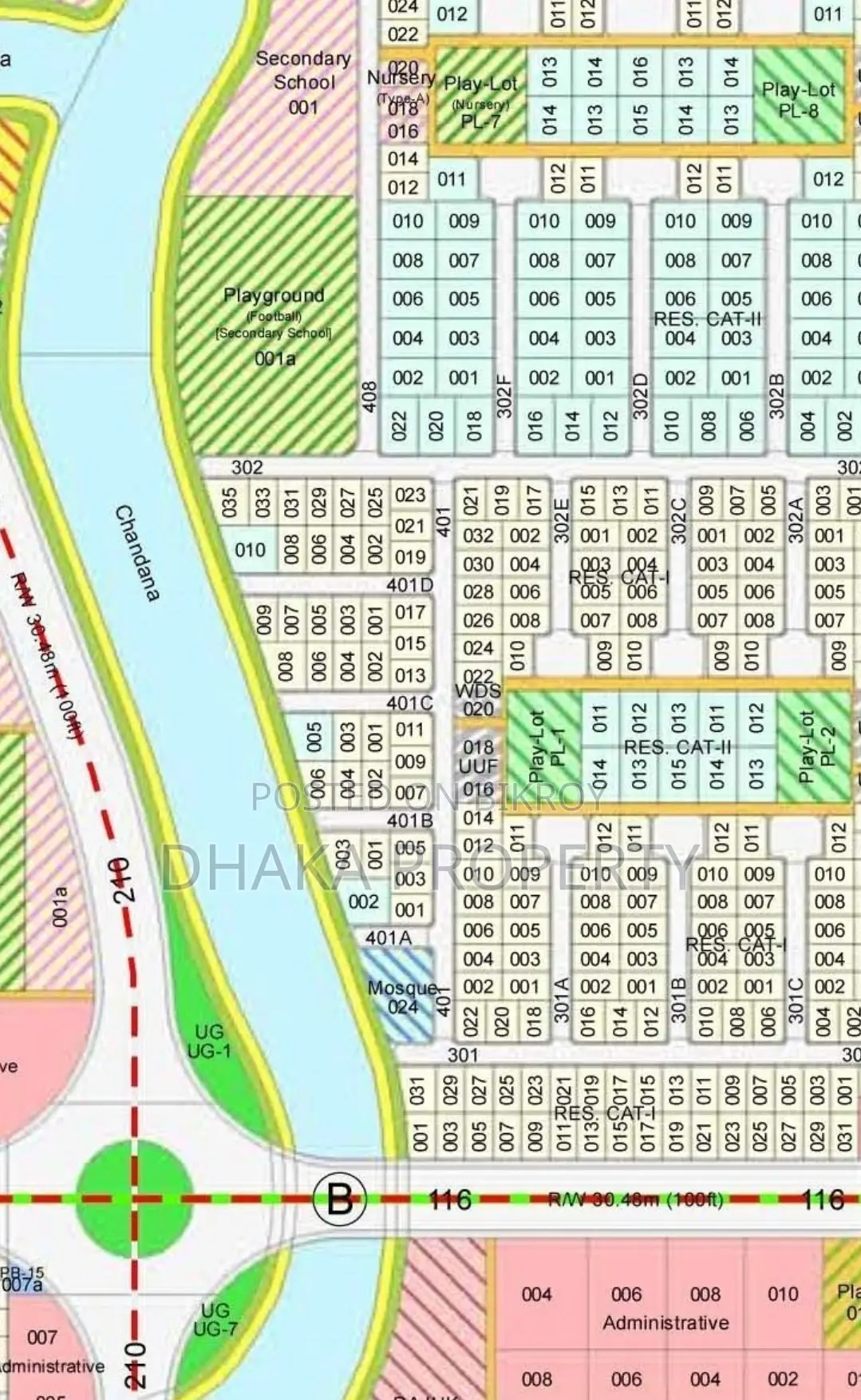 30/30ft Corner 3 Katha South/East Plot at Sector 23