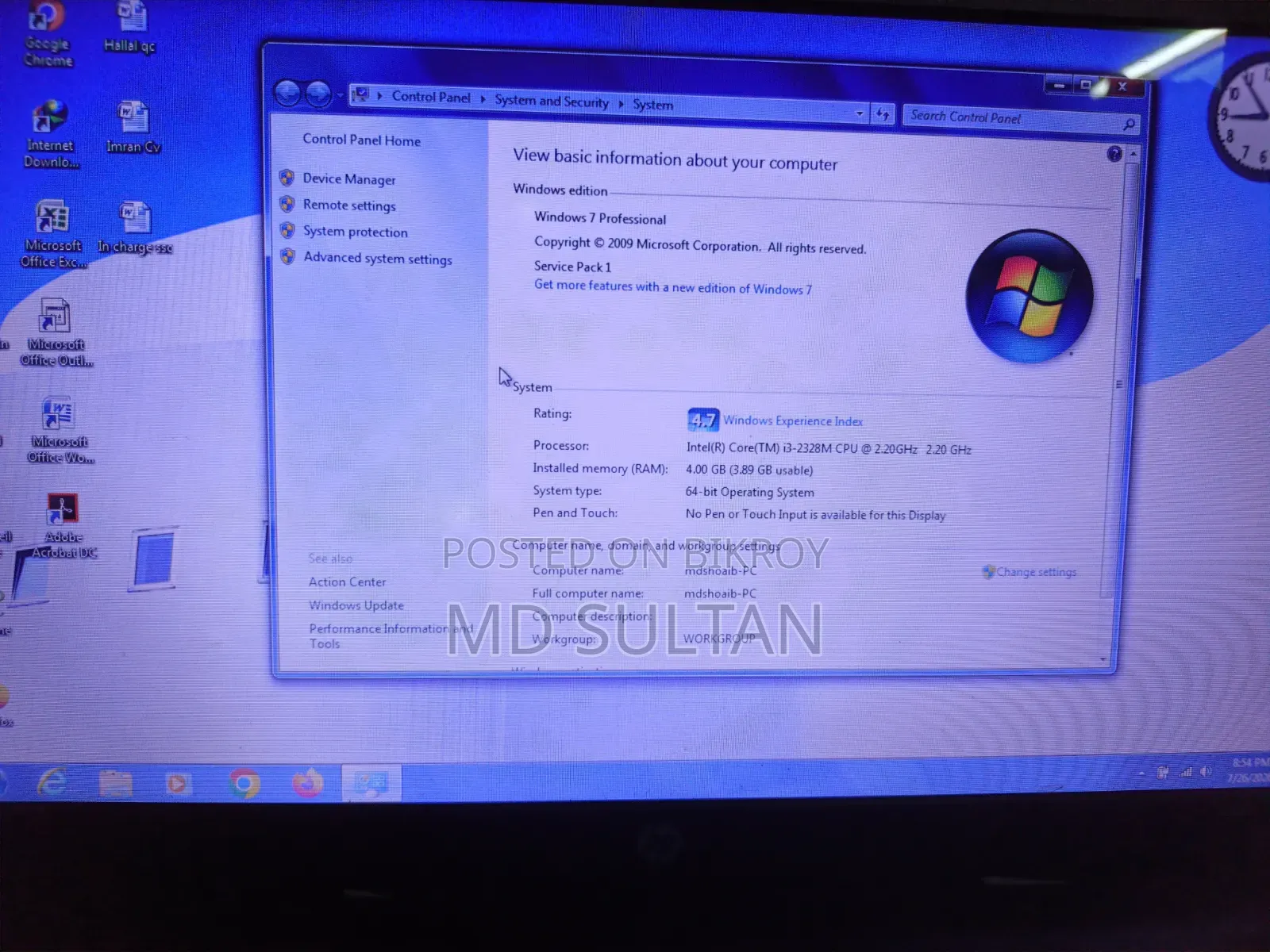 Laptop HP Compaq Presario 1000 4GB Intel Core i3 HDD+SSD 512GB