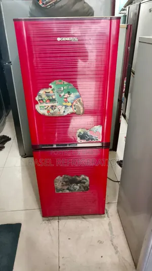 Red 15 CFT LG running fridge for sale.