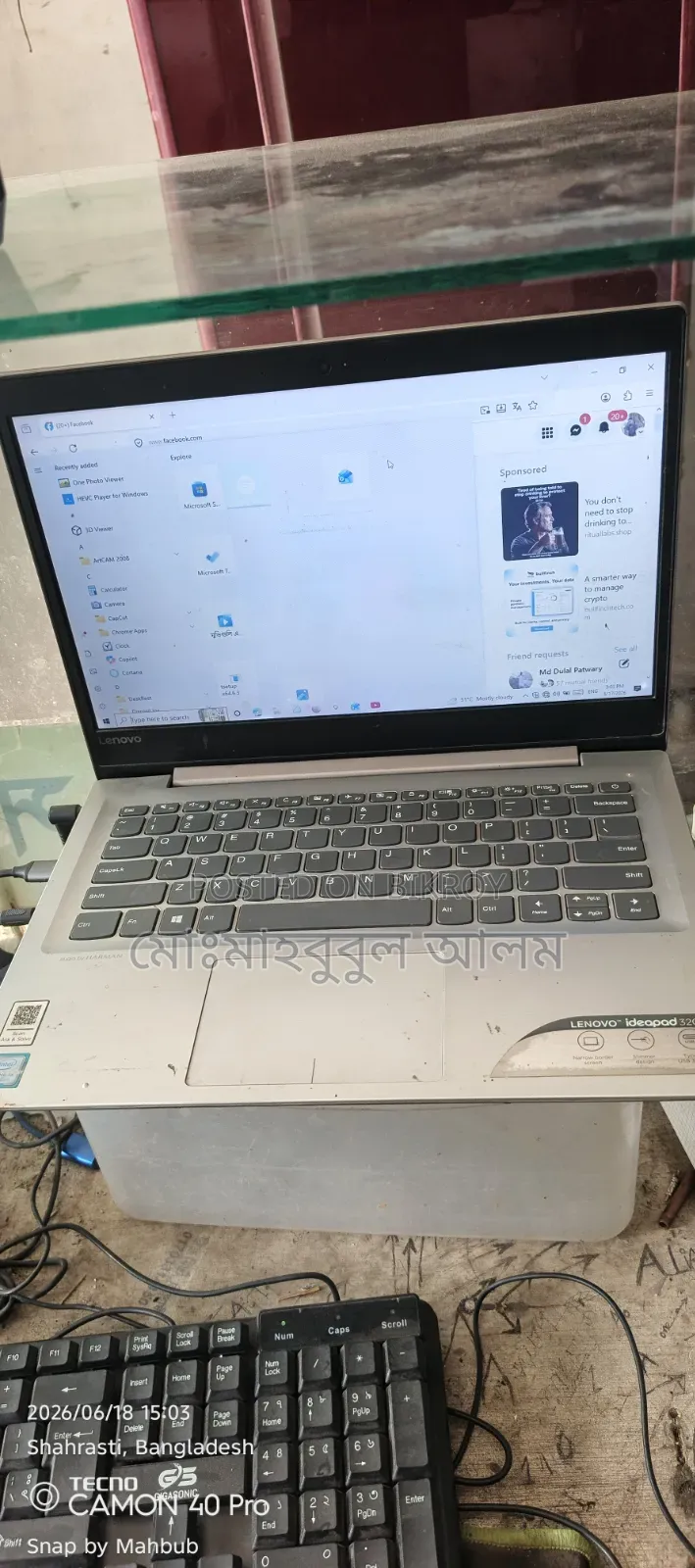 Laptop Lenovo Ideapad 3 4GB Intel Core i5 SSD 128GB