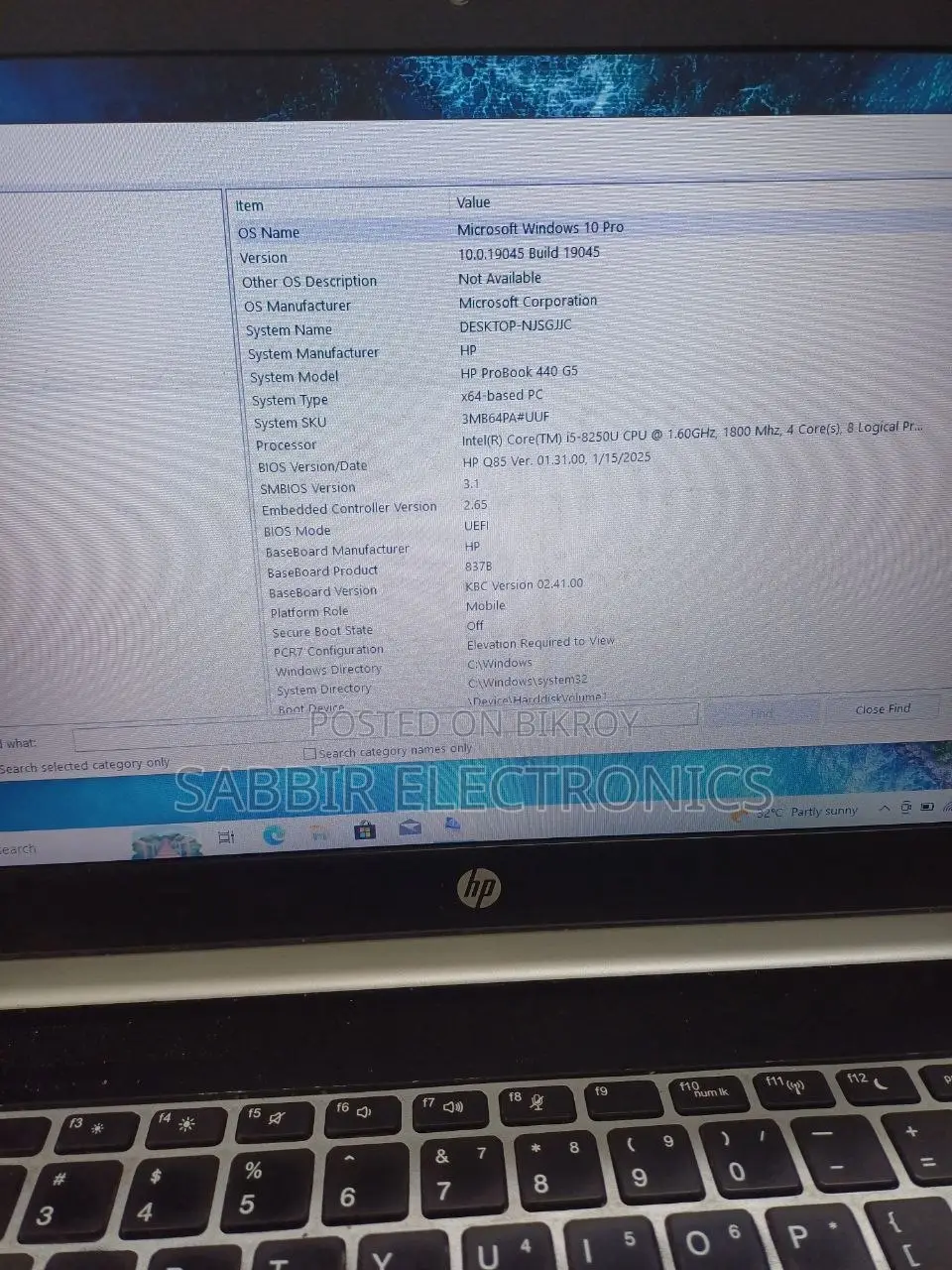 Laptop HP ProBook 440 G5 8GB Intel Core I5 SSD 500GB
