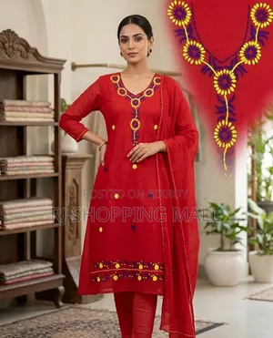 Embroidery Cotton Three Piece Hand Made