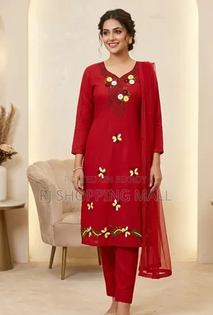 Embroidery Cotton Three Piece Hand Made