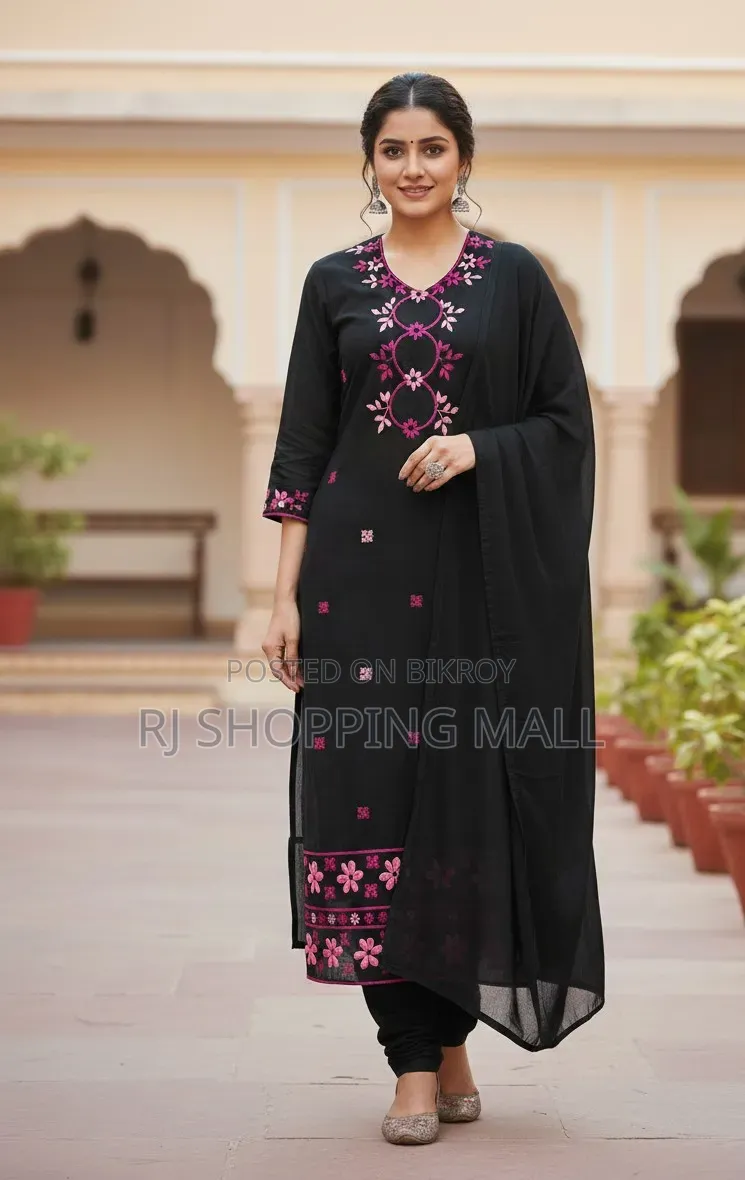 Embroidery Cotton Three Piece Hand Made