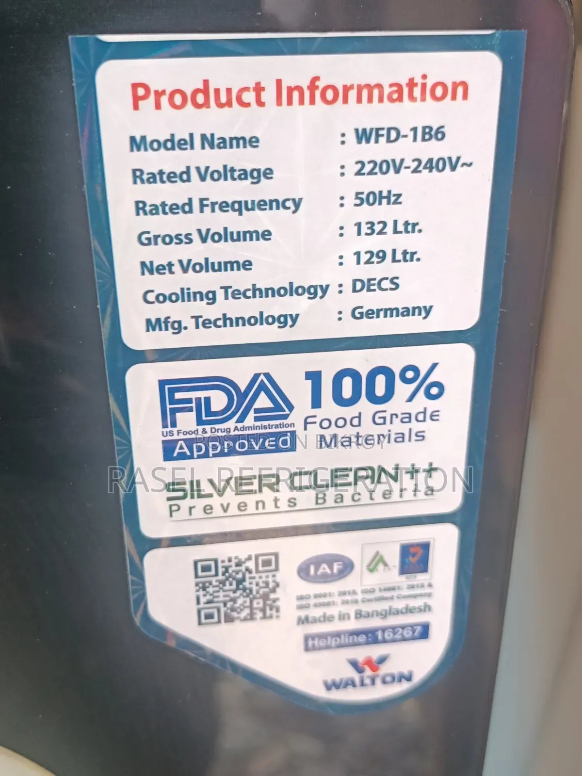 132 Liter Walton Fridge for Sale with 32% Discount