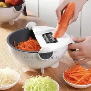 9in 1 Multifunction Magic Rotate Vegetable Cutter With Bowl