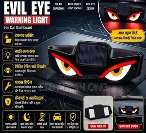 Solar Evil Eye LED Warning Light for Car Dashboard