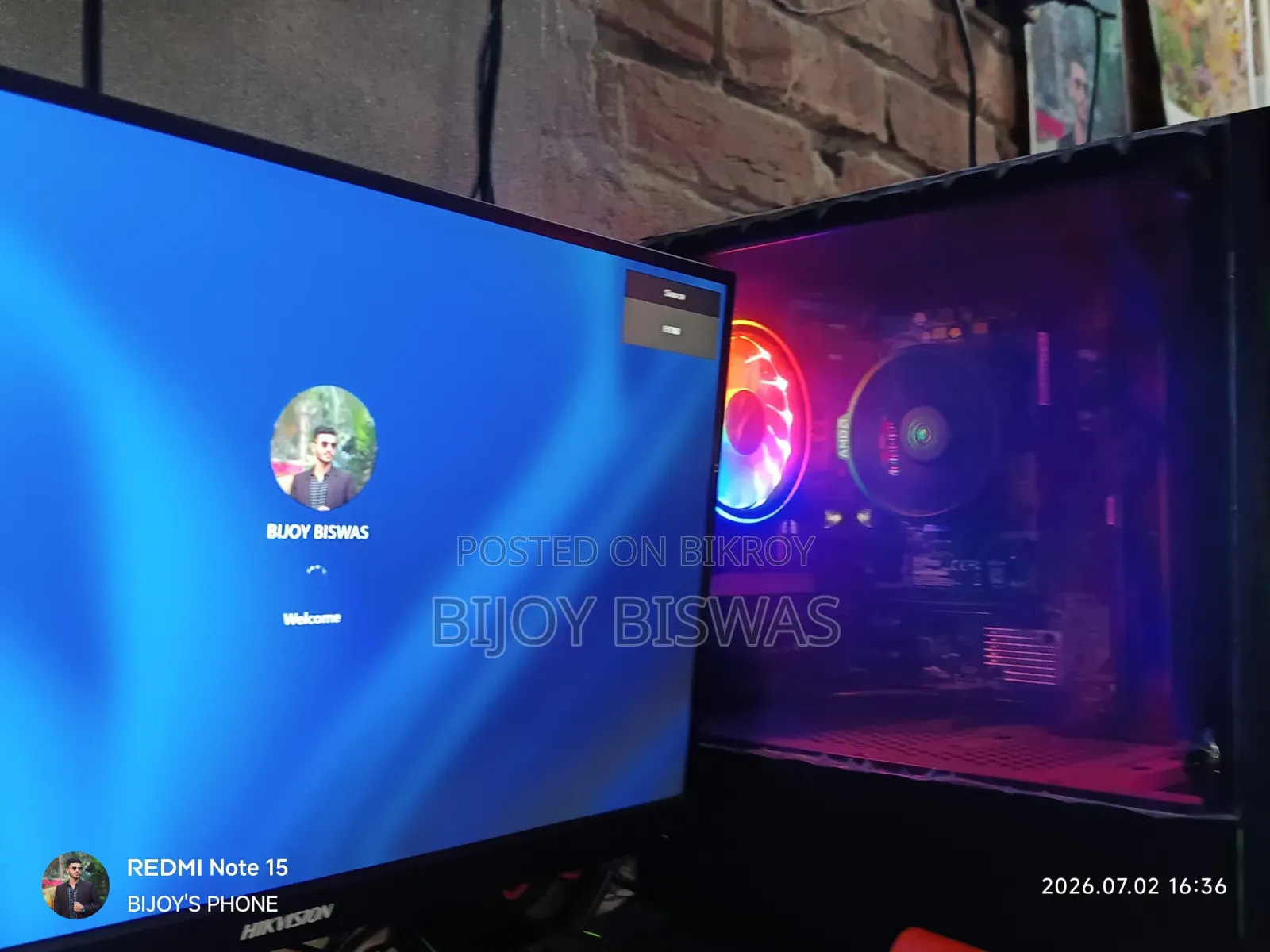 Desktop Computer Msi 8gb Amd Ryzen 5 SSD 256gb