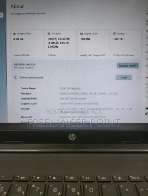 Laptop HP 15S 8GB Intel Core i3 HDD+SSD 1T