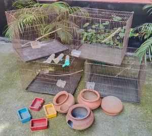 4 Bird Cages + Full Set