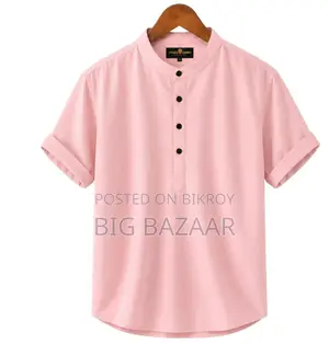 Half Sleeve Band Collar Katua