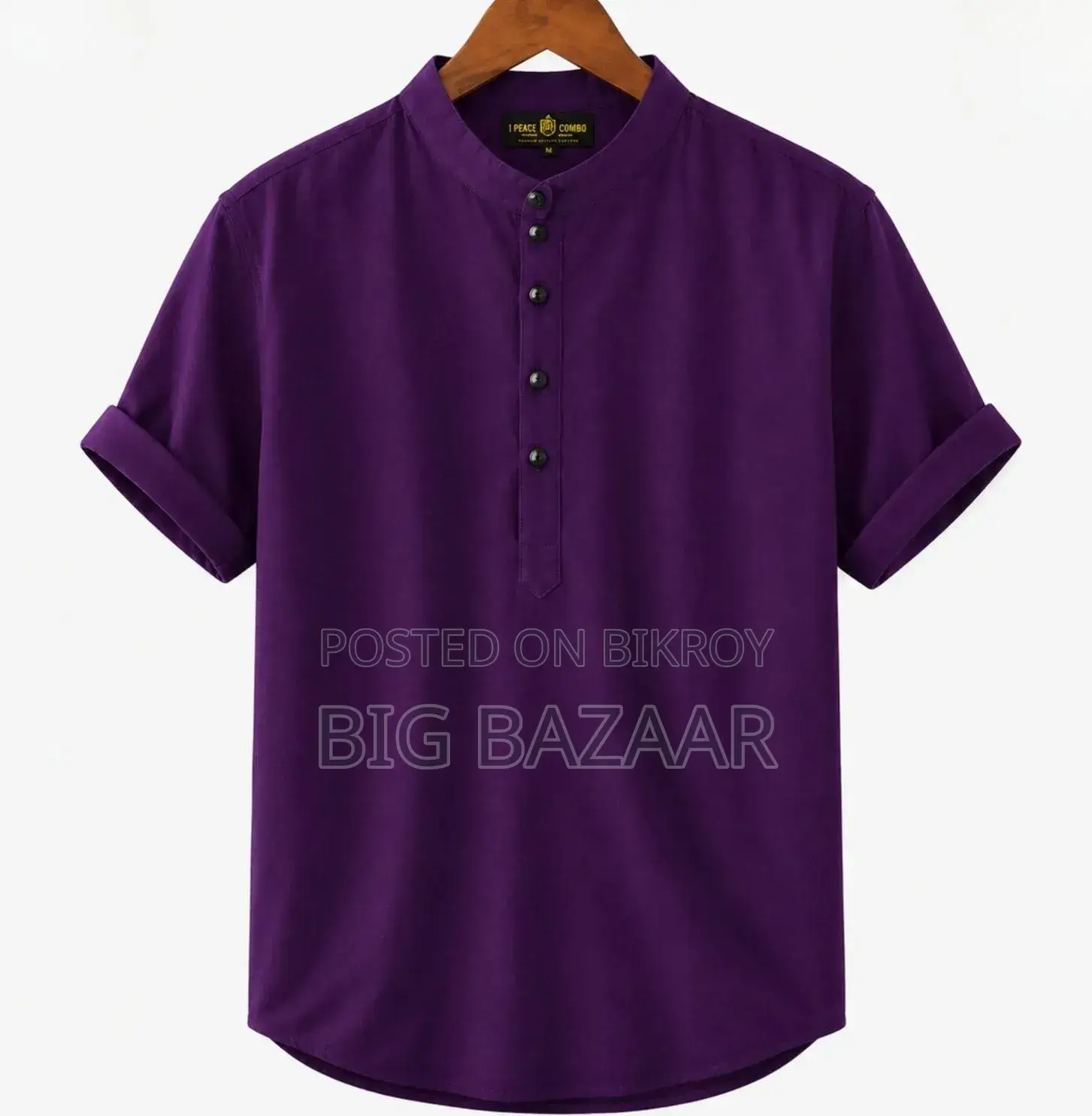 Half Sleeve Band Collar Katua