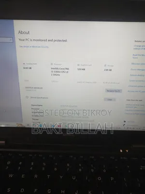 Laptop Dell 8GB Intel Core I5 SSD 256GB