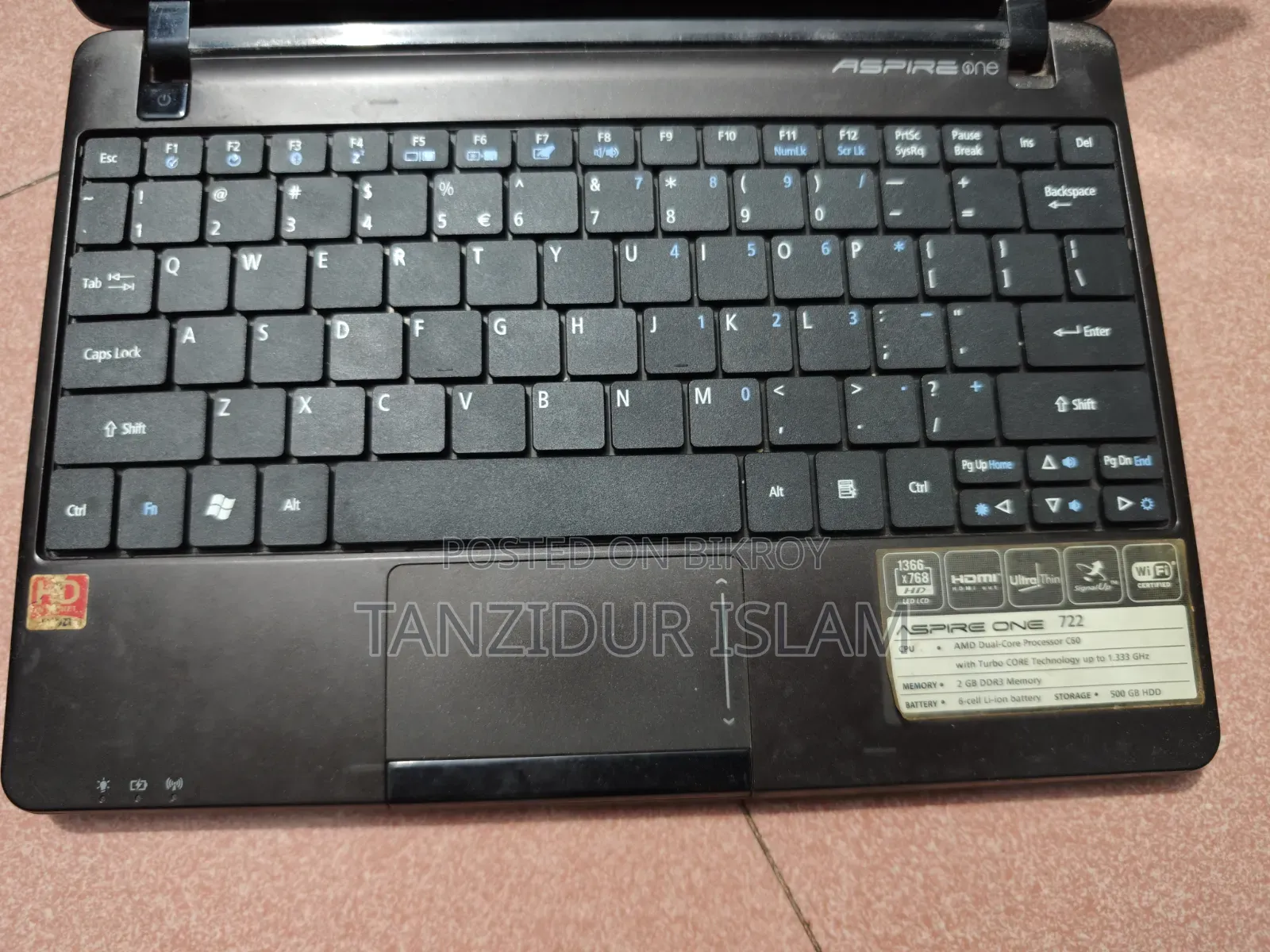 Laptop Acer Aspire One 722 2GB AMD HDD+SSD 1T
