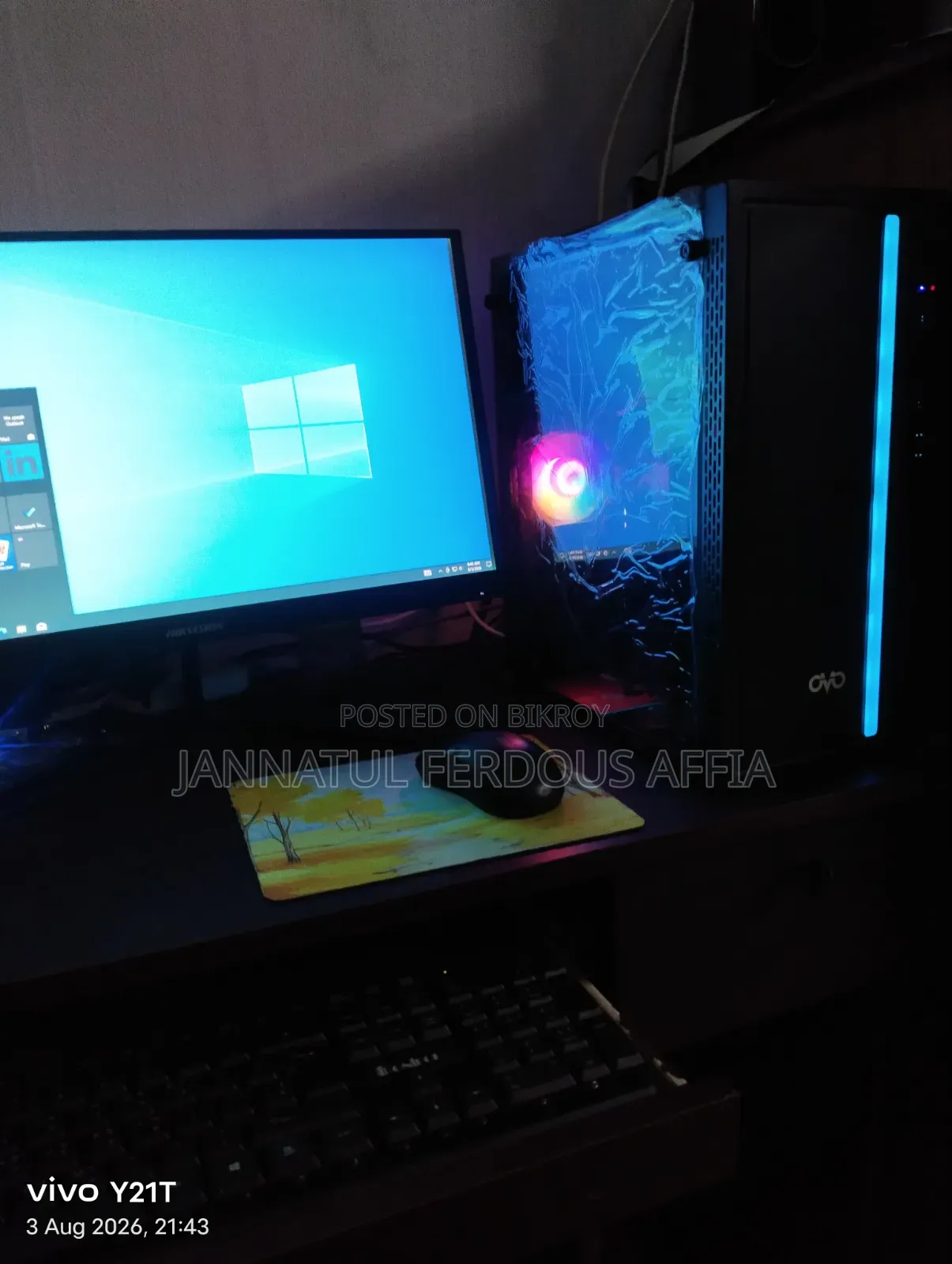 Desktop Computer 4GB Intel Core I3 SSD 128GB