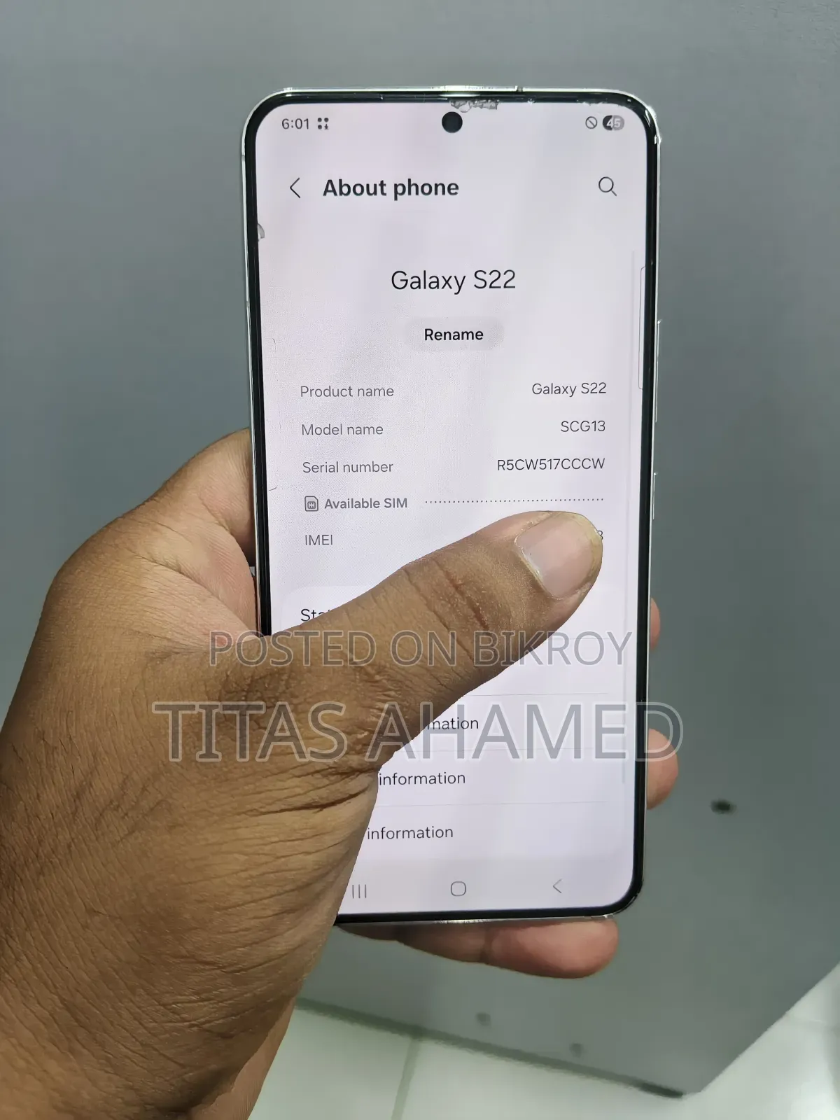 Samsung Galaxy S22 5G 256 GB White
