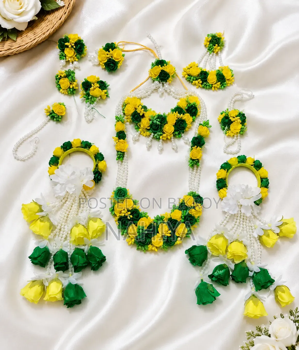 Bridal Floral Jewelry Flower Set