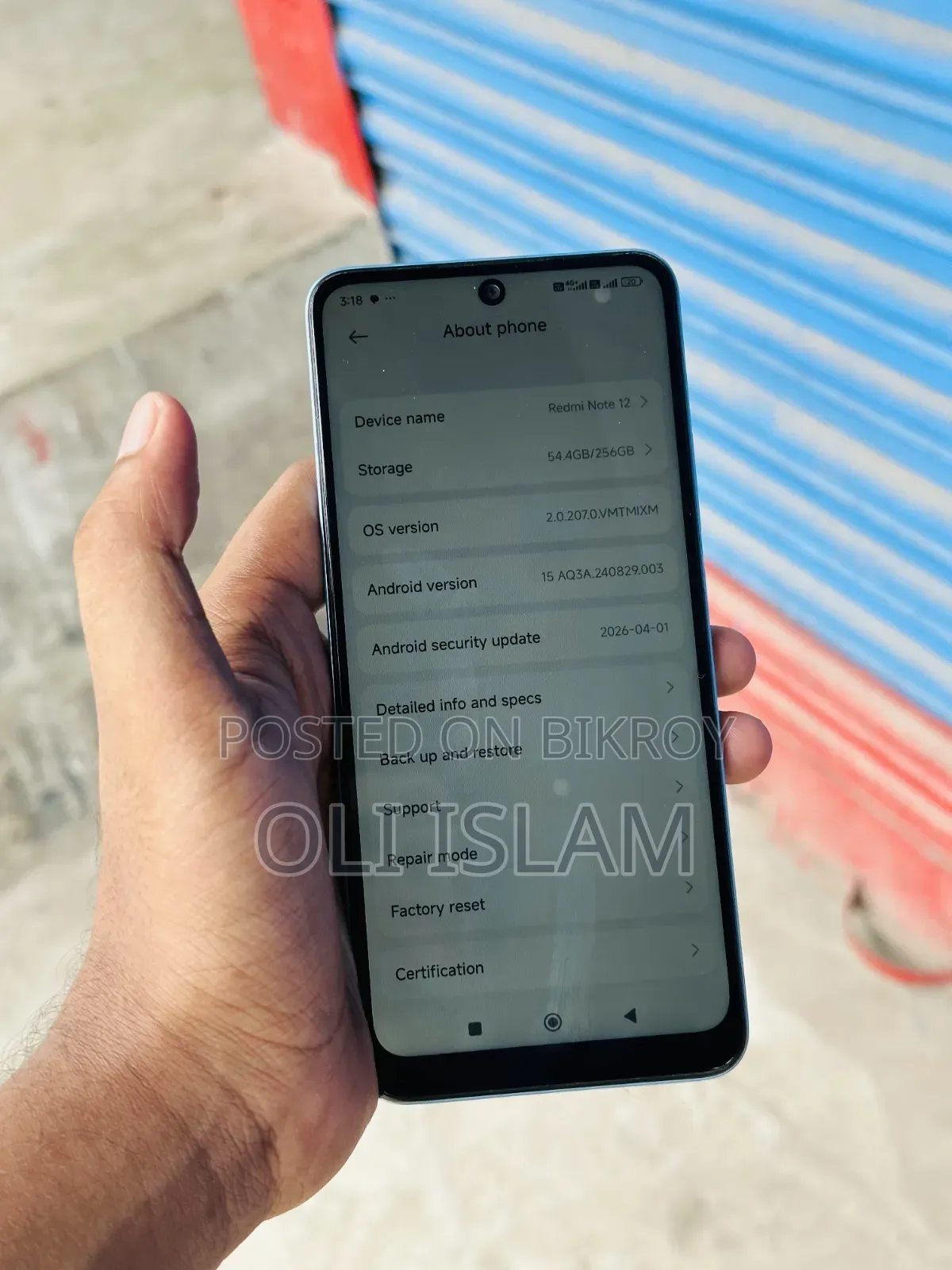 Xiaomi Redmi Note 12 256 GB Red