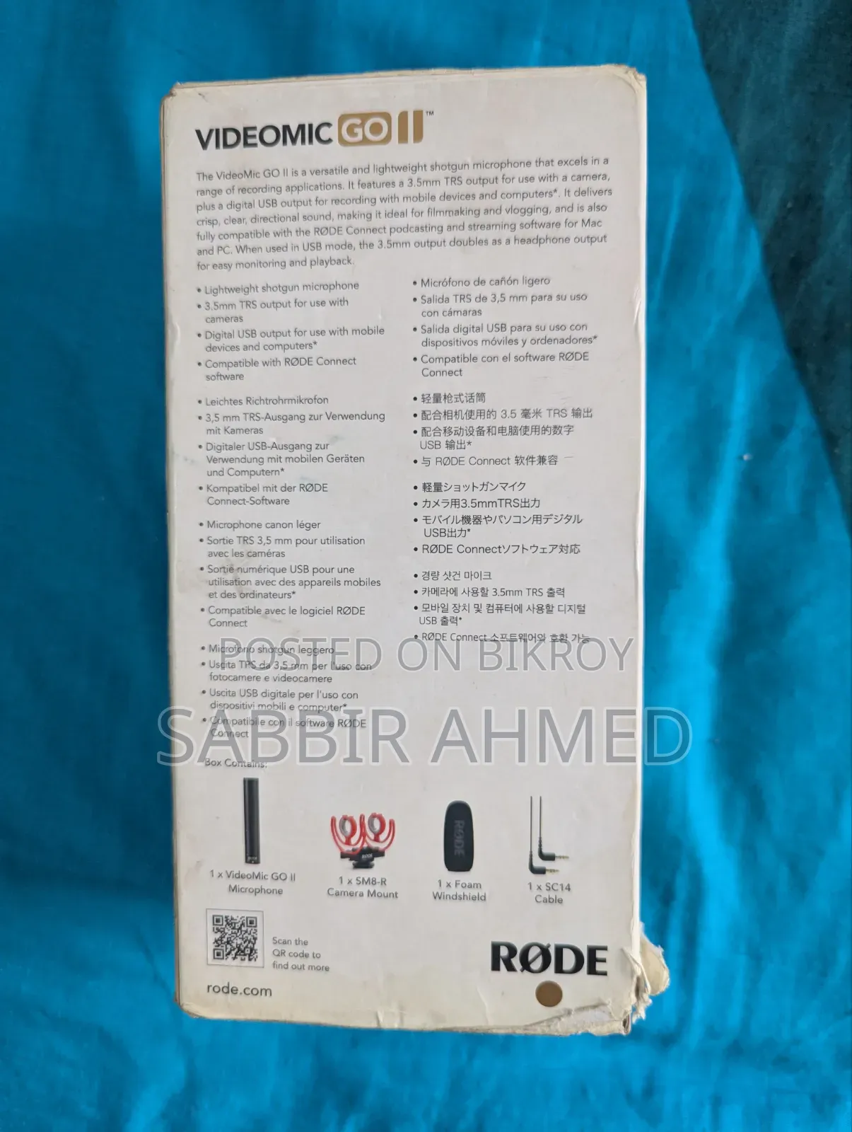RØDE VideoMic GO II অরিজিনাল শটগান মাইক্রোফোন – নতুনের মতো