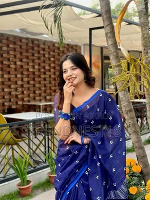 চান্দেরি সিল্ক শাড়ি উইথ ব্লাউজ পিস