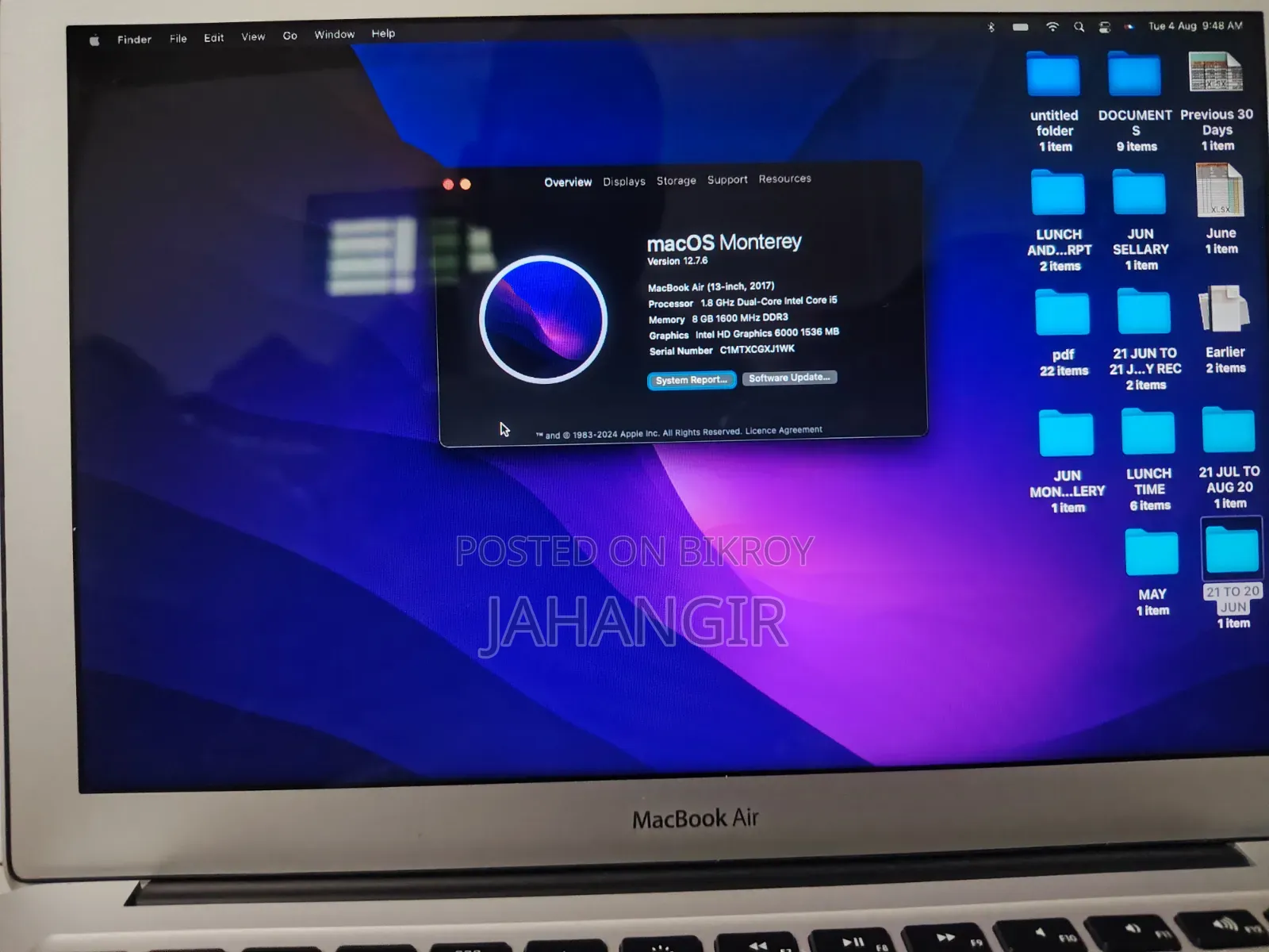 Laptop Apple MacBook Air 2017 8GB Intel Core i5 SSD 128GB