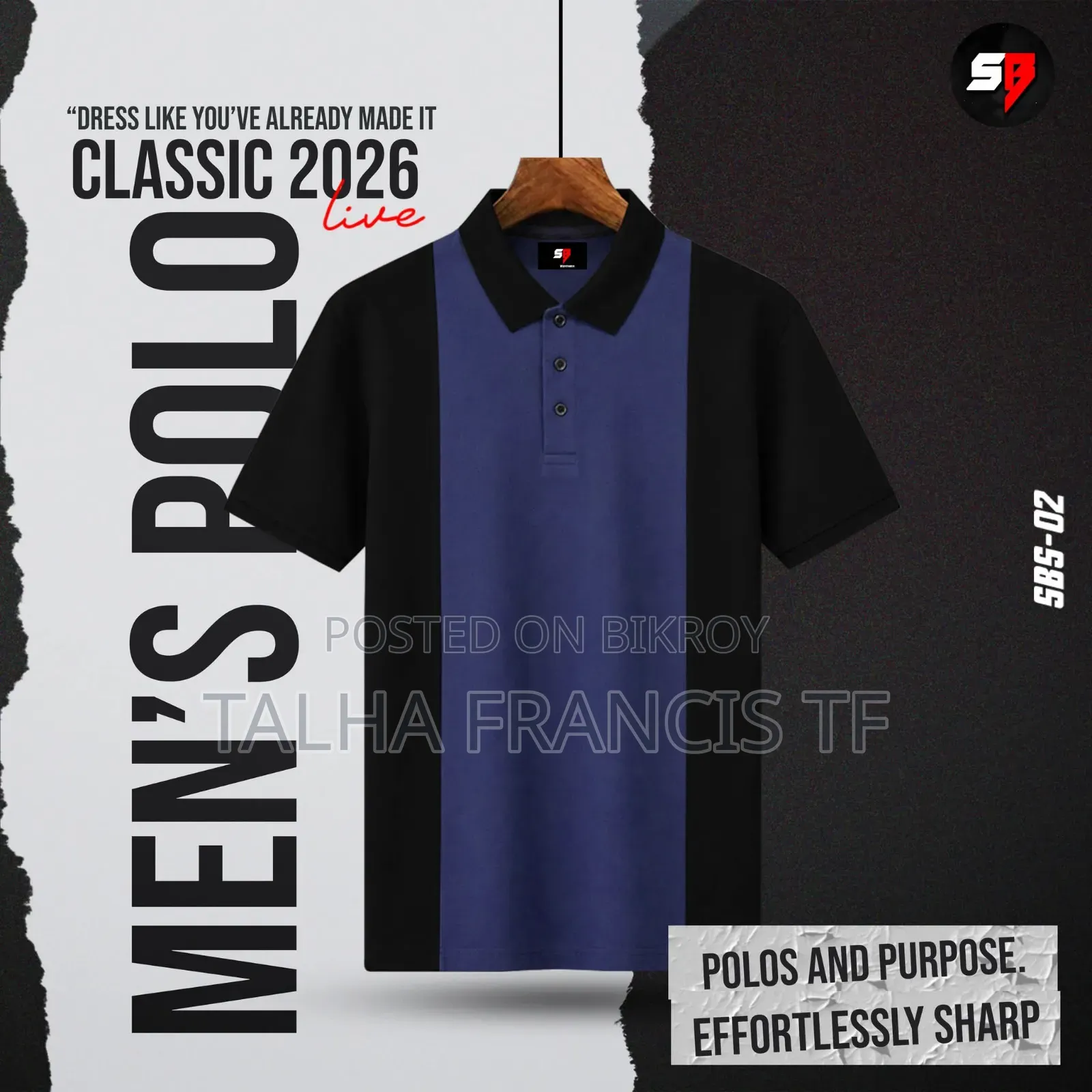 Premium Polo 2026 Navy With Black, Brown With Black